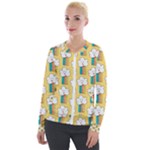 American Golden Ancient Totems Velvet Zip Up Jacket