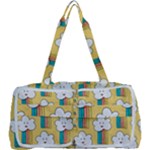 Smile Cloud Rainbow Pattern Yellow Multi Function Bag