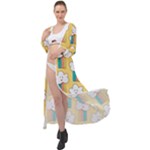 American Golden Ancient Totems Maxi Chiffon Beach Wrap