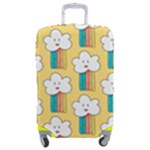 Smile Cloud Rainbow Pattern Yellow Luggage Cover (Medium)