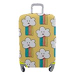 Smile Cloud Rainbow Pattern Yellow Luggage Cover (Small)