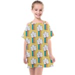 American Golden Ancient Totems Kids  One Piece Chiffon Dress