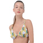 American Golden Ancient Totems Knot Up Bikini Top