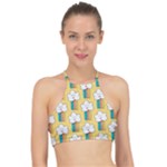American Golden Ancient Totems Halter Bikini Top