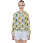 Smile Cloud Rainbow Pattern Yellow Women s Tie Up Sweat