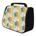 Smile Cloud Rainbow Pattern Yellow Full Print Travel Pouch (Small)