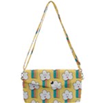 American Golden Ancient Totems Removable Strap Clutch Bag
