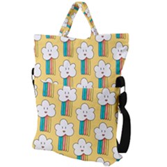 Fold Over Handle Tote Bag 