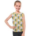 American Golden Ancient Totems Kids  Mesh Tank Top