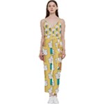American Golden Ancient Totems V-Neck Camisole Jumpsuit