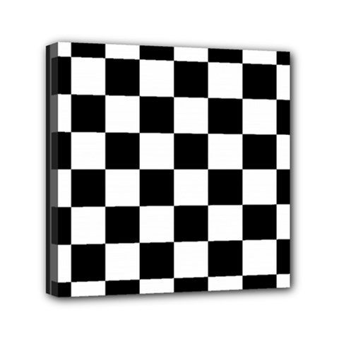 Chess Board Background Design Mini Canvas 6  x 6  (Stretched) from ArtsNow.com
