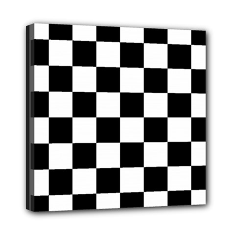 Chess Board Background Design Mini Canvas 8  x 8  (Stretched) from ArtsNow.com