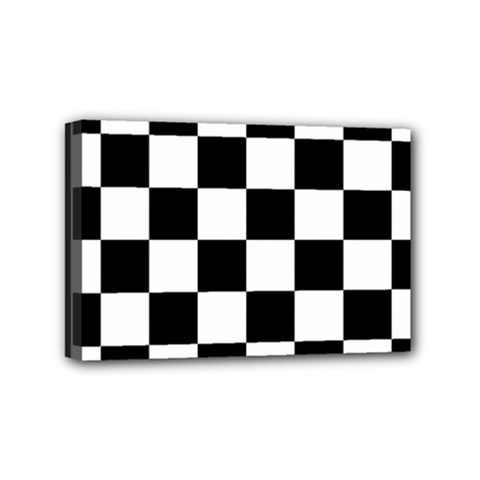 Chess Board Background Design Mini Canvas 6  x 4  (Stretched) from ArtsNow.com