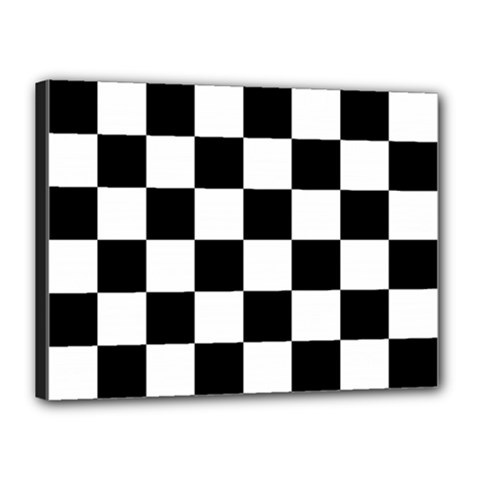 Chess Board Background Design Canvas 16  x 12  (Stretched) from ArtsNow.com
