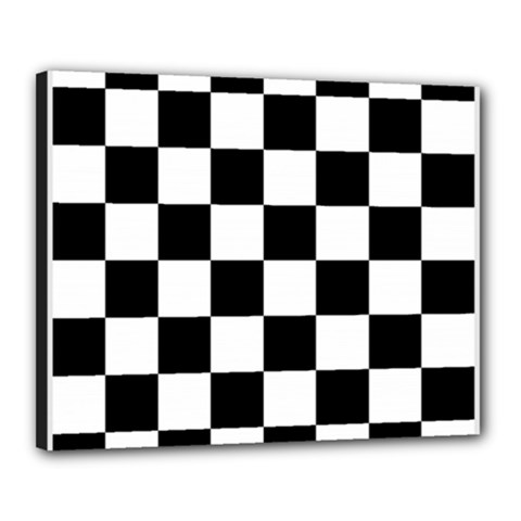 Chess Board Background Design Canvas 20  x 16  (Stretched) from ArtsNow.com