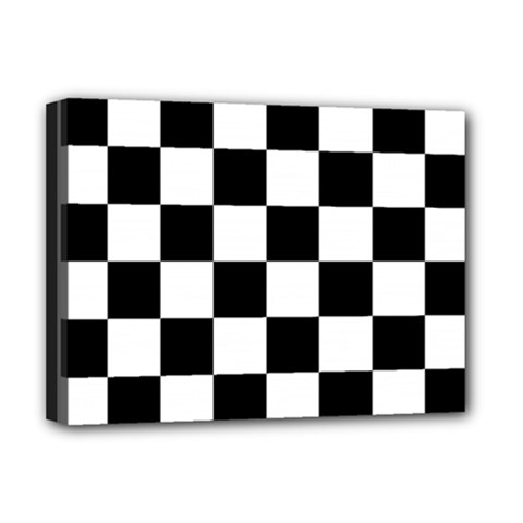 Chess Board Background Design Deluxe Canvas 16  x 12  (Stretched)  from ArtsNow.com