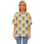 American Golden Ancient Totems Oversized Basic T-Shirt