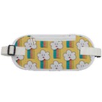 Smile Cloud Rainbow Pattern Yellow Rounded Waist Pouch