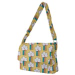 Smile Cloud Rainbow Pattern Yellow Full Print Messenger Bag (M)