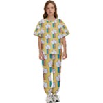 American Golden Ancient Totems Kids  T-Shirt and Pants Sports Set