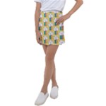 Smile Cloud Rainbow Pattern Yellow Kids  Tennis Skirt
