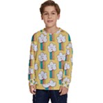 American Golden Ancient Totems Kids  Crewneck Sweatshirt