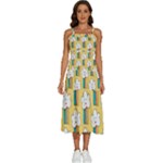 American Golden Ancient Totems Sleeveless Shoulder Straps Boho Dress