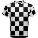 Chess Board Background Design Men s Cotton T-Shirt