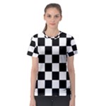 Chess Board Background Design Women s Sport Mesh T-Shirt