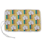Smile Cloud Rainbow Pattern Yellow Pen Storage Case (S)