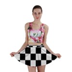 Chess Board Background Design Mini Skirt