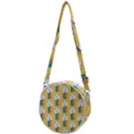 Smile Cloud Rainbow Pattern Yellow Crossbody Circle Bag