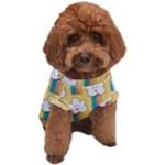 Smile Cloud Rainbow Pattern Yellow Dog T-Shirt