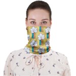 Smile Cloud Rainbow Pattern Yellow Face Covering Bandana (Adult)