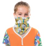 Smile Cloud Rainbow Pattern Yellow Face Covering Bandana (Kids)