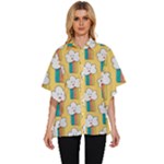 American Golden Ancient Totems Women s Batwing Button Up Shirt