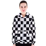 Chess Board Background Design Women s Zipper Hoodie