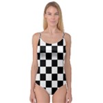 Chess Board Background Design Camisole Leotard 