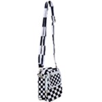 Chess Board Background Design Shoulder Strap Belt Bag