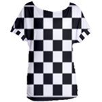 Chess Board Background Design Women s Oversized T-Shirt
