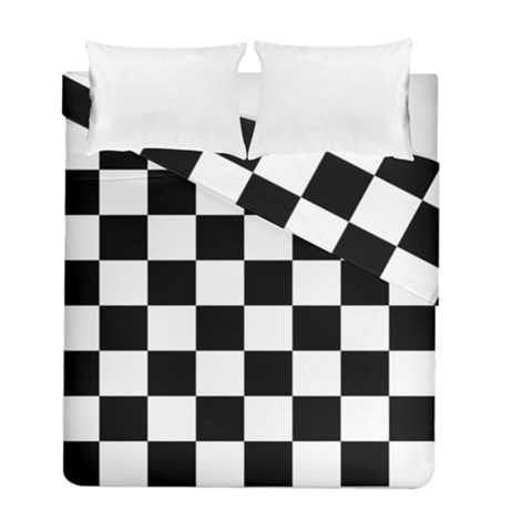 Chess Board Background Design Duvet Cover Double Side (Full/ Double Size) from ArtsNow.com