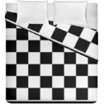 Chess Board Background Design Duvet Cover Double Side (King Size)