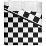 Chess Board Background Design Duvet Cover Double Side (California King Size)