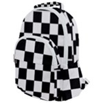 Chess Board Background Design Rounded Multi Pocket Backpack