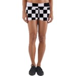 Chess Board Background Design Yoga Shorts