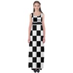 Chess Board Background Design Empire Waist Maxi Dress