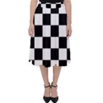 Chess Board Background Design Classic Midi Skirt