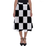 Chess Board Background Design Perfect Length Midi Skirt