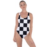 Chess Board Background Design Bring Sexy Back Swimsuit
