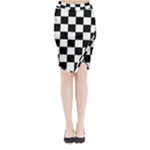 Chess Board Background Design Midi Wrap Pencil Skirt